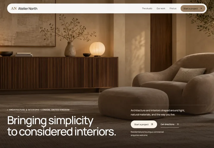 Counter theme — Architecture & interiors